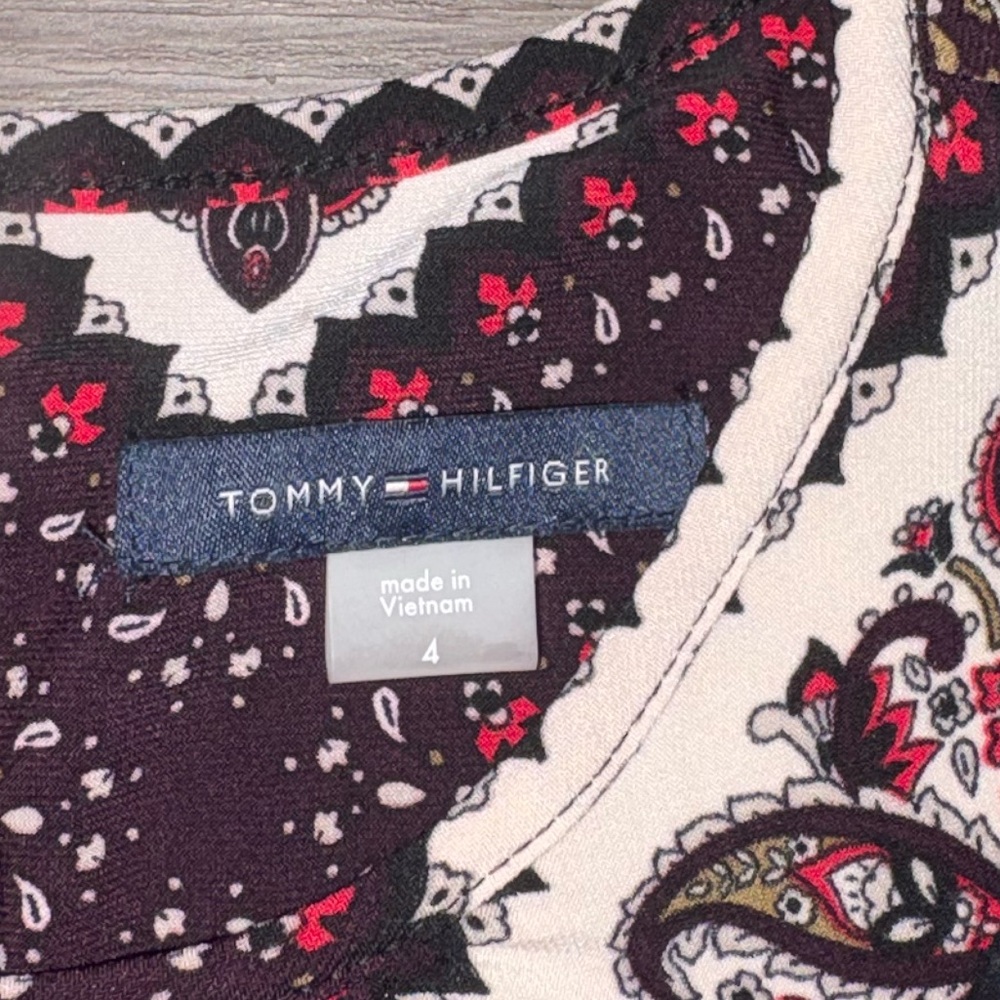 Tommy Hilfiger Women's Patchwork-Print A-Line Dress Size 4 - Picture 6 of 8